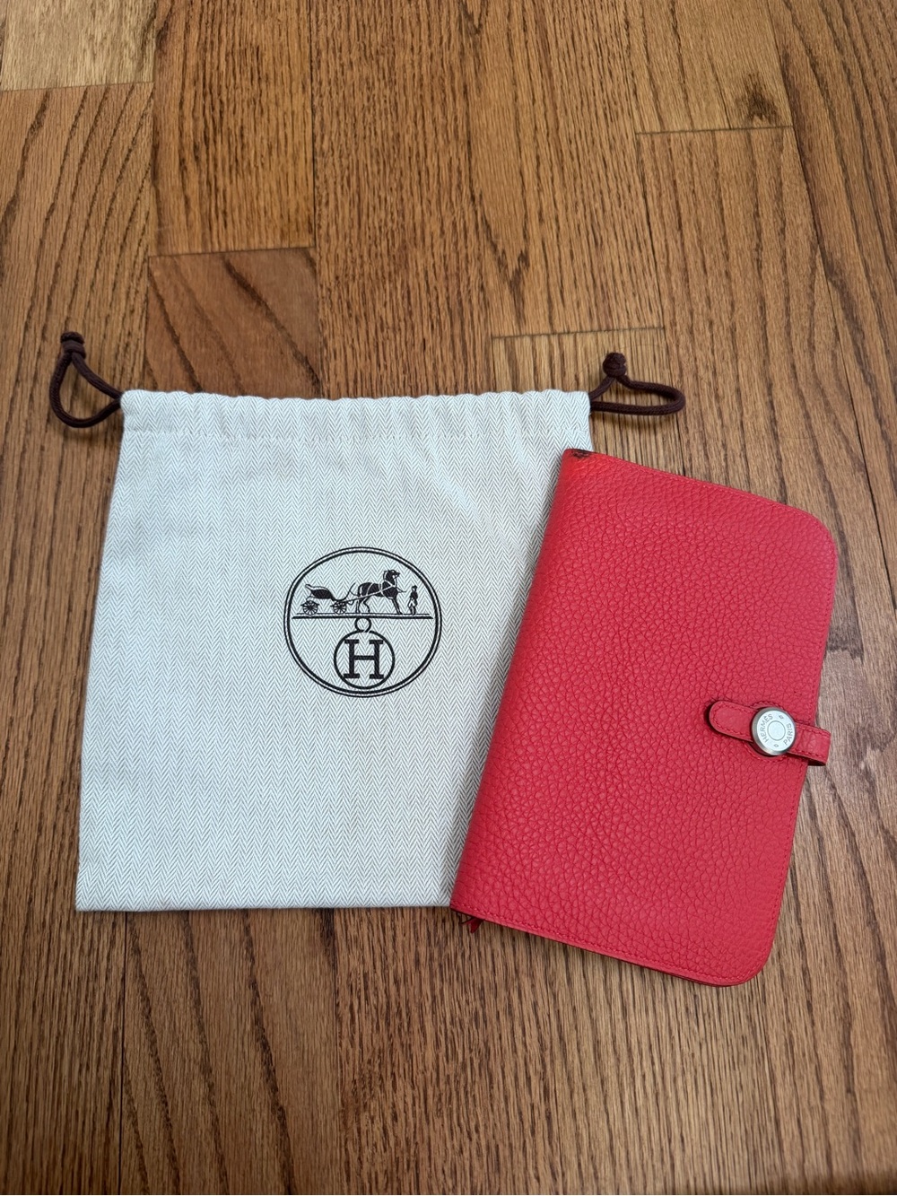 Hermes Red Dogon Duo Wallet